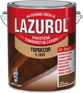 Lazurol Topdecor S1035 tenkovrstvá lazura na dřevo T022 palisandr, 2,5 l